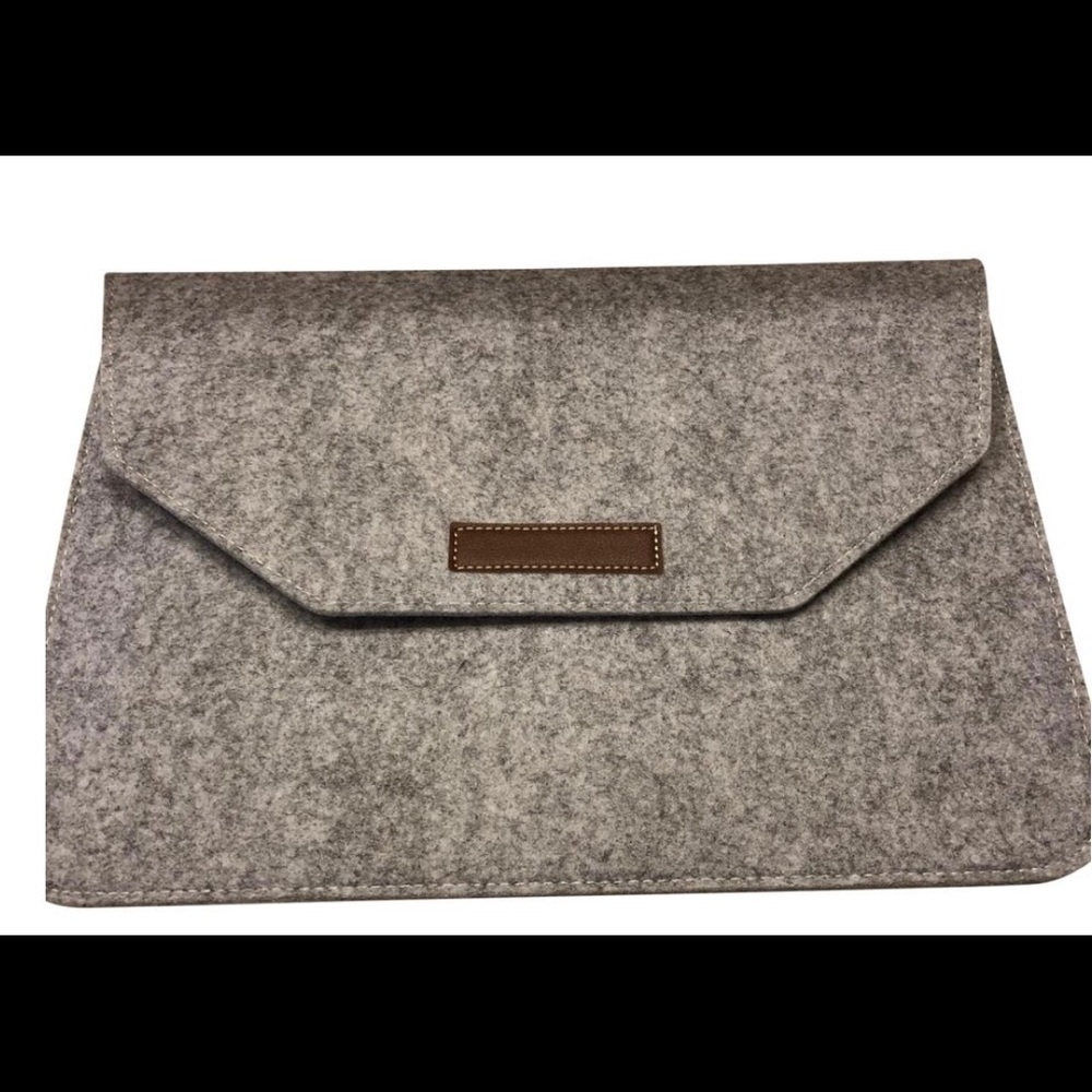 Ali Express Gray Felt Tech Clutch